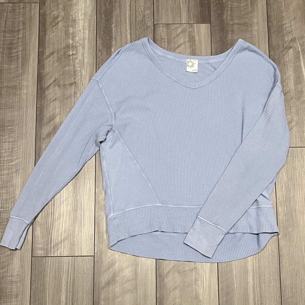 Offline by Aerie Wow! Waffle Oversized T-Shirt - Monaco Blue
